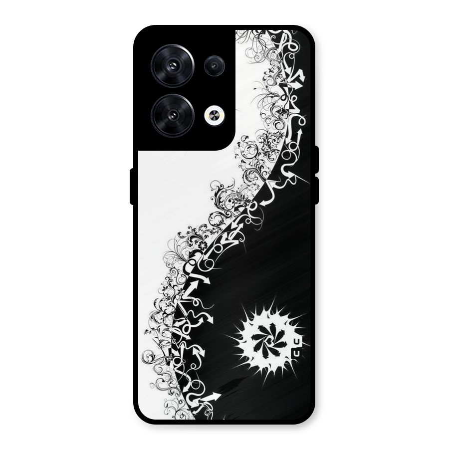 Half Peace Design Metal Back Case for Oppo Reno8 5G