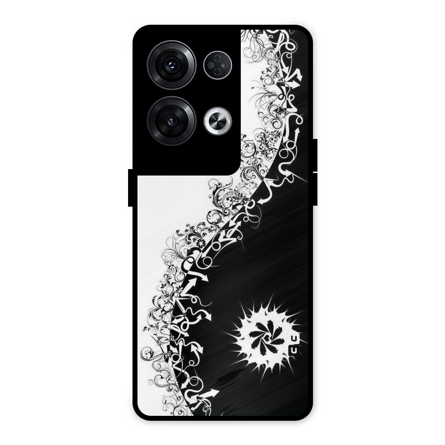 Half Peace Design Metal Back Case for Oppo Reno8 Pro 5G