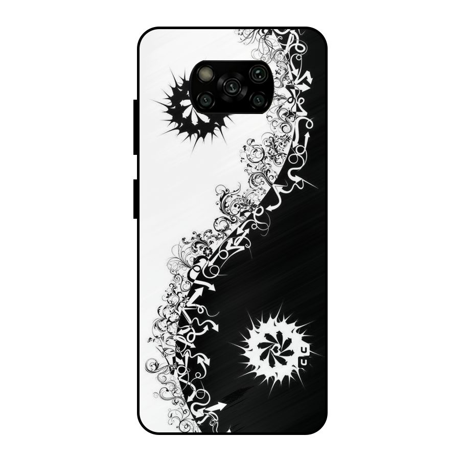 Half Peace Design Metal Back Case for Poco X3