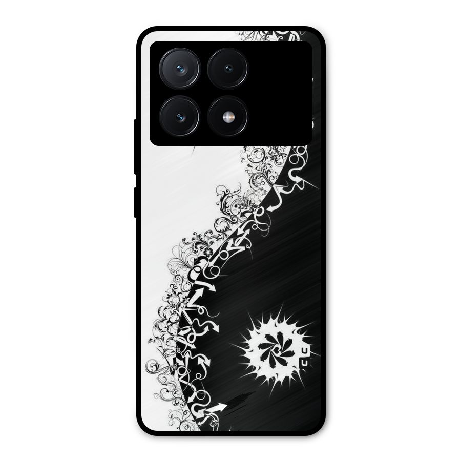 Half Peace Design Metal Back Case for Poco X6 Pro