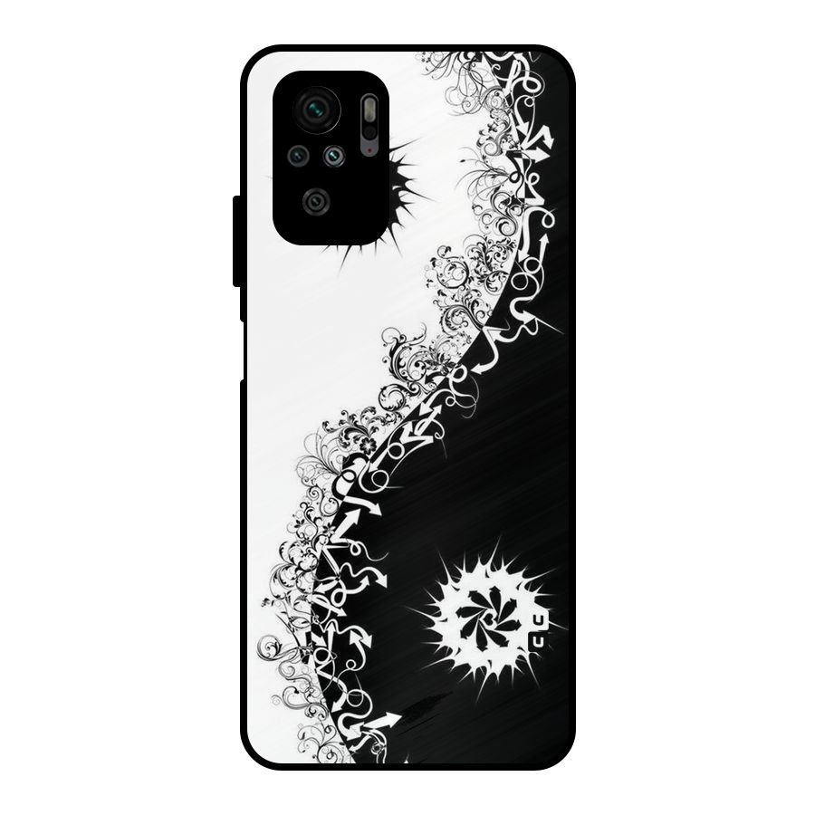 Half Peace Design Metal Back Case for Redmi Note 10S
