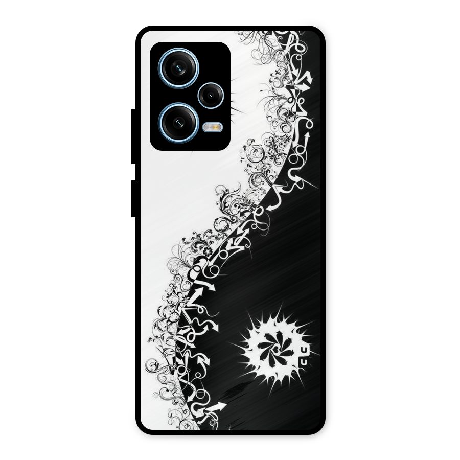Half Peace Design Metal Back Case for Redmi Note 12 Pro