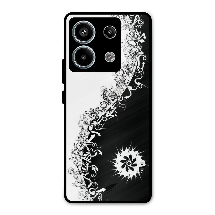 Half Peace Design Metal Back Case for Redmi Note 13 Pro 5G
