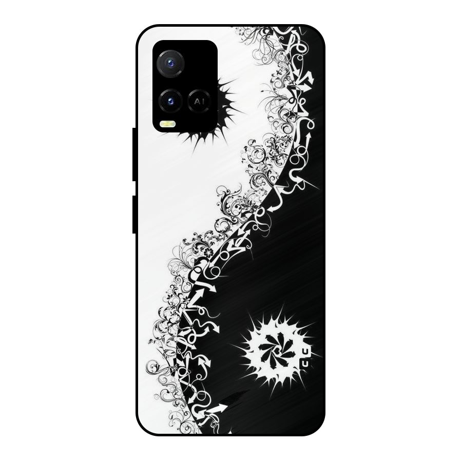 Half Peace Design Metal Back Case for Vivo Y21 2021