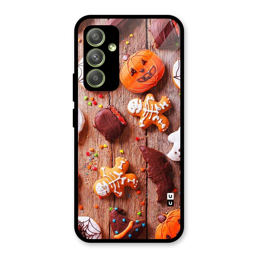 Halloween Chocolates Glass Back Case for Galaxy A54