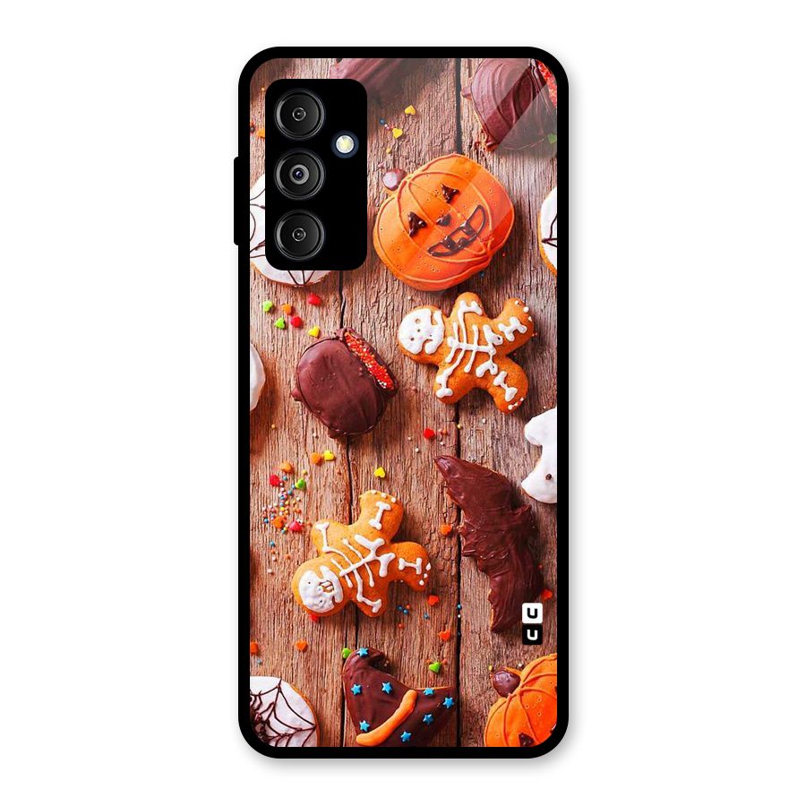 Halloween Chocolates Glass Back Case for Galaxy M14 5G