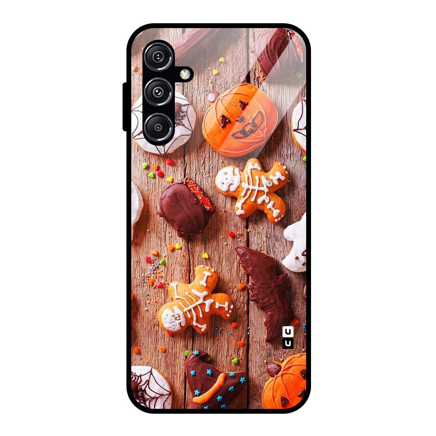 Halloween Chocolates Glass Back Case for Galaxy M34 5G