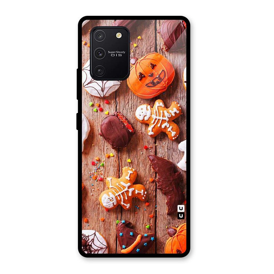 Halloween Chocolates Glass Back Case for Galaxy S10 Lite