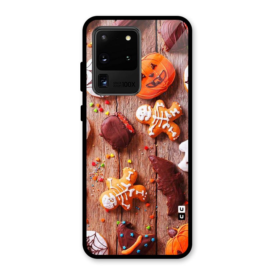 Halloween Chocolates Glass Back Case for Galaxy S20 Ultra