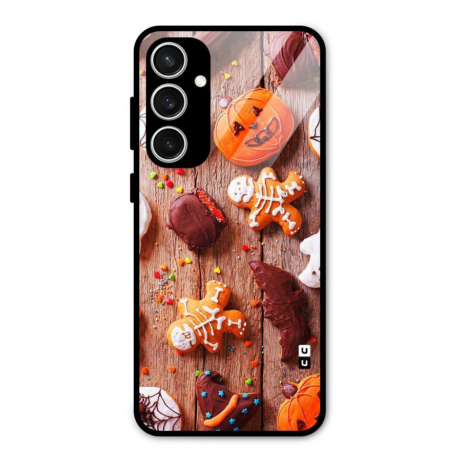 Halloween Chocolates Glass Back Case for Galaxy S23 FE