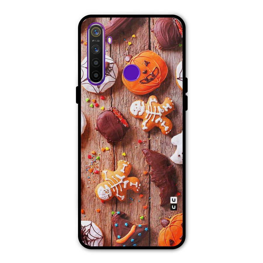 Halloween Chocolates Glass Back Case for Realme 5s