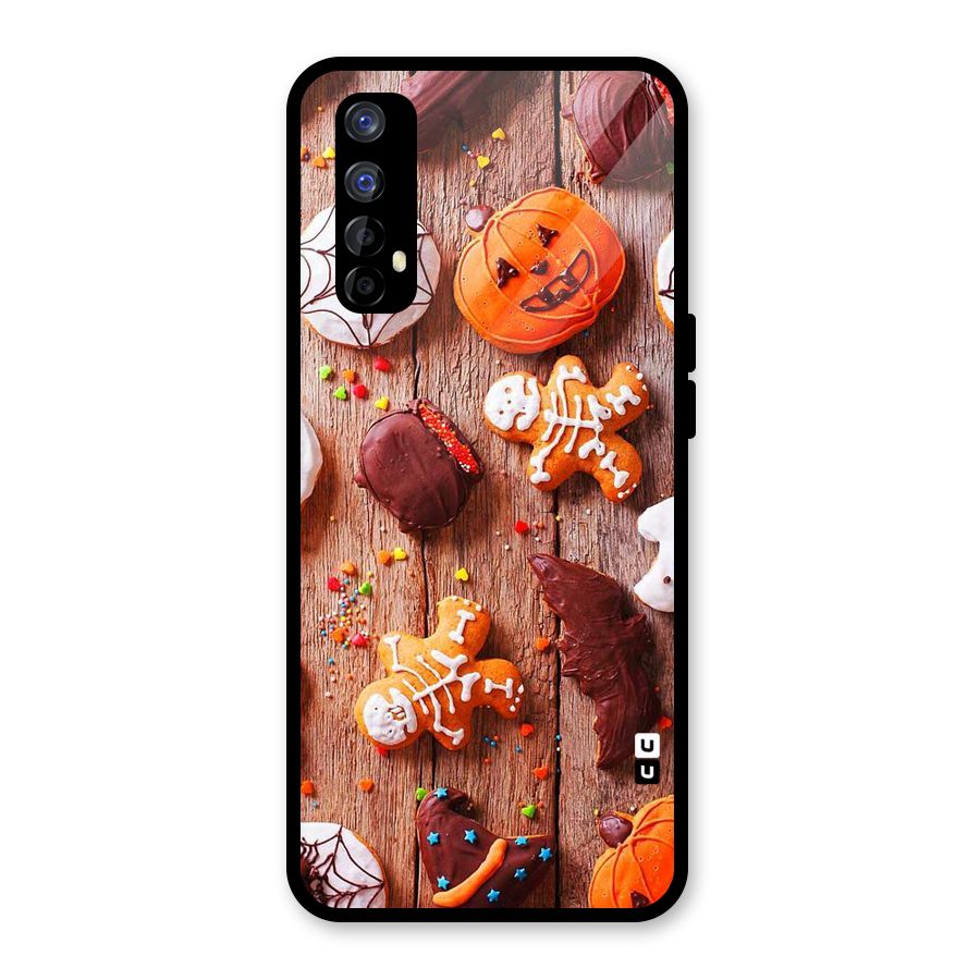Halloween Chocolates Glass Back Case for Realme 7