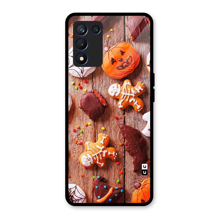 Halloween Chocolates Glass Back Case for Realme 9 5G Speed