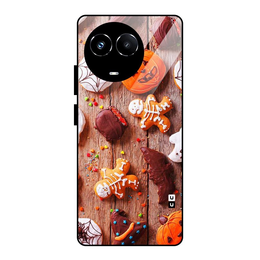 Halloween Chocolates Glass Back Case for Realme Narzo 60X