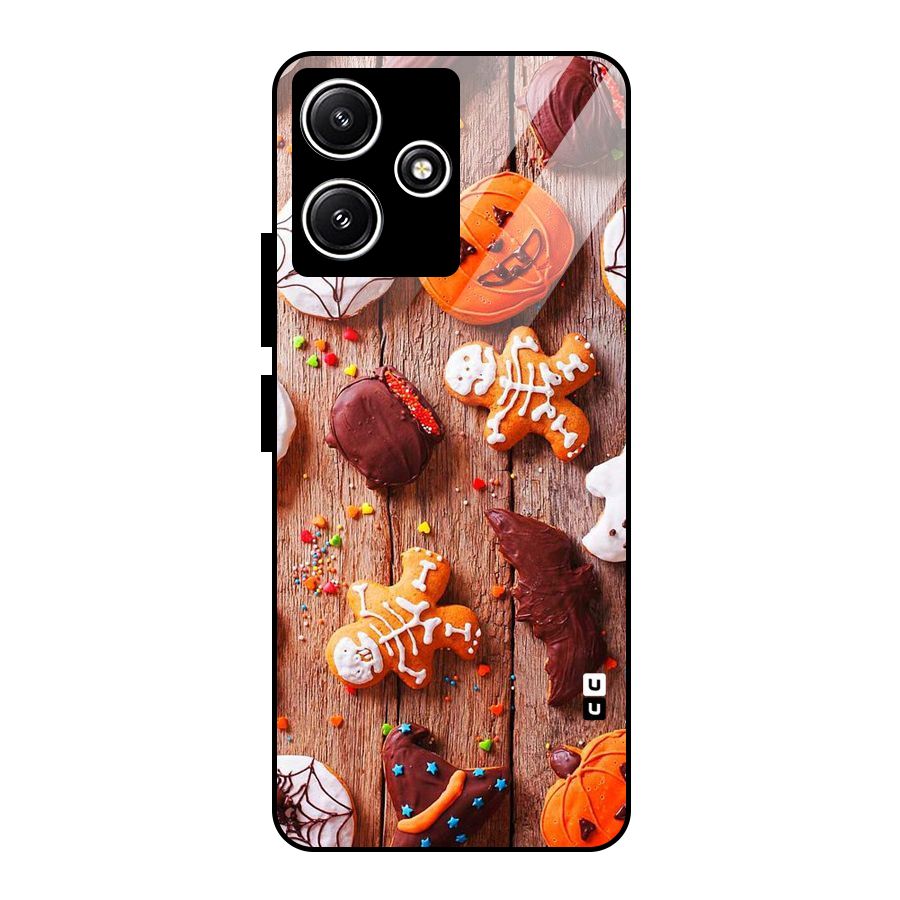 Halloween Chocolates Glass Back Case for Redmi 12 5G