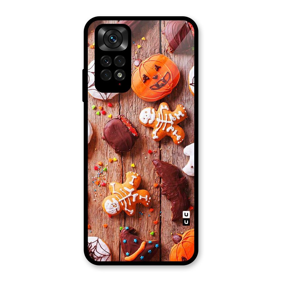 Halloween Chocolates Glass Back Case for Redmi Note 11S