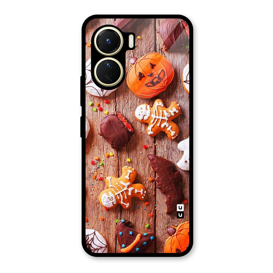 Halloween Chocolates Glass Back Case for Vivo Y16