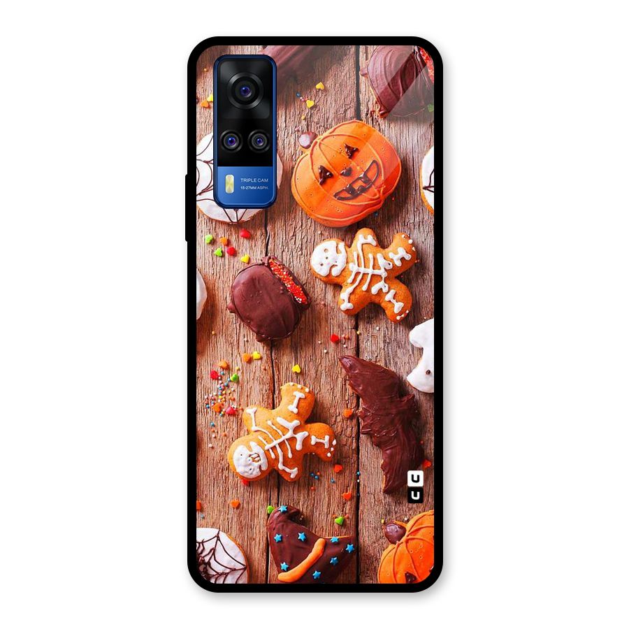 Halloween Chocolates Glass Back Case for Vivo Y31