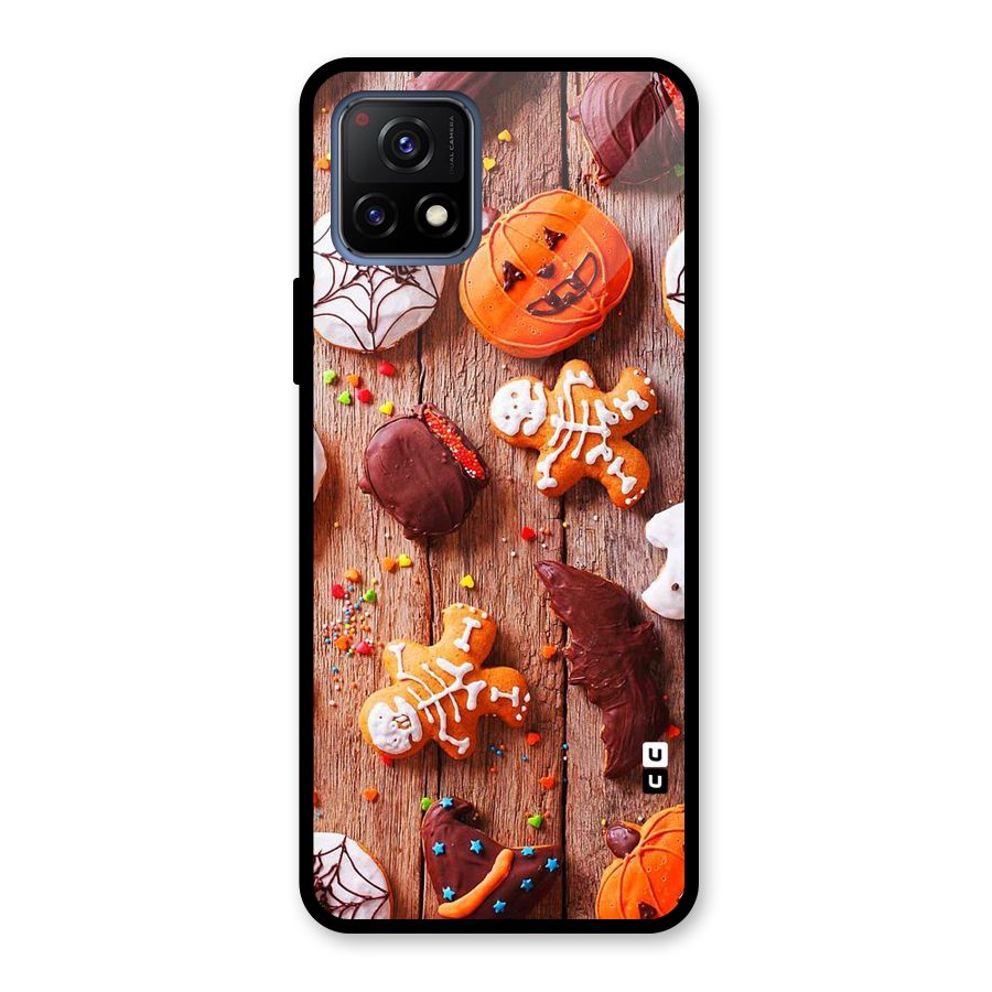 Halloween Chocolates Glass Back Case for Vivo Y72 5G