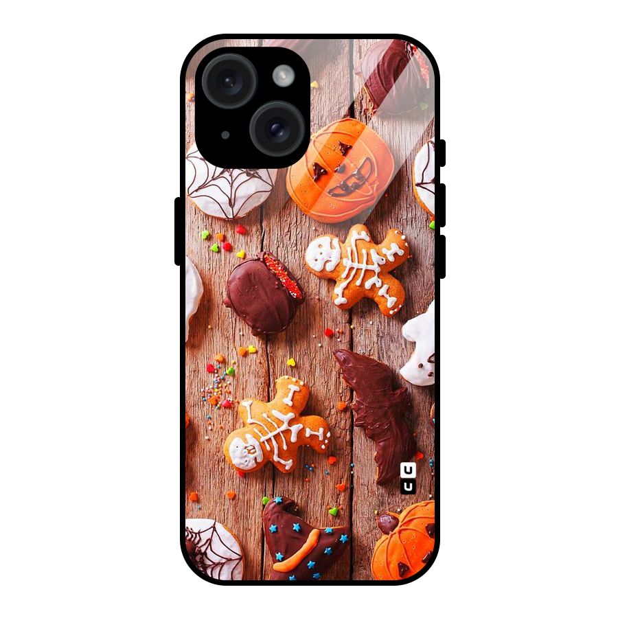 Halloween Chocolates Glass Back Case for iPhone 15