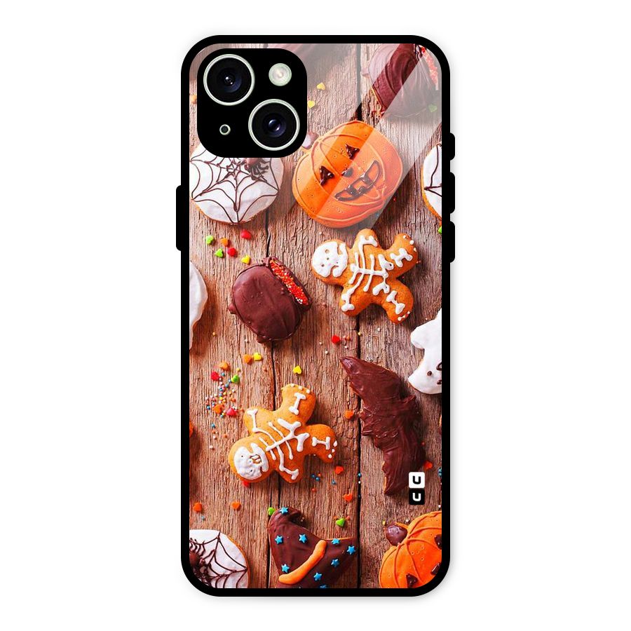 Halloween Chocolates Glass Back Case for iPhone 15 Plus