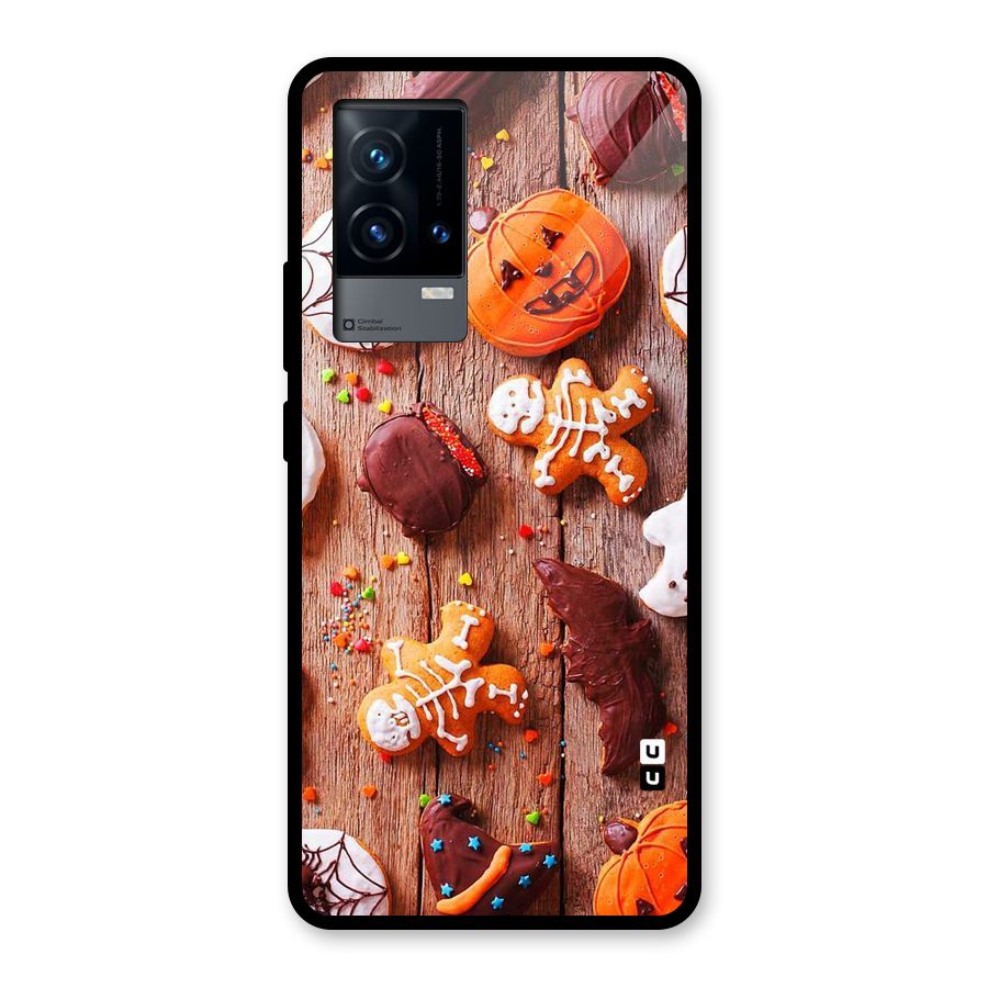 Halloween Chocolates Glass Back Case for iQOO 9 5G