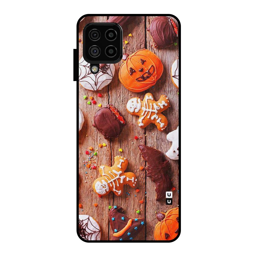 Halloween Chocolates Metal Back Case for Galaxy A22 4G