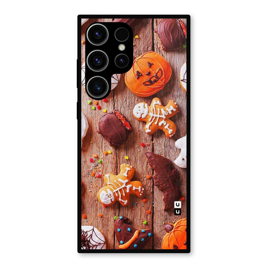 Halloween Chocolates Metal Back Case for Galaxy S23 Ultra