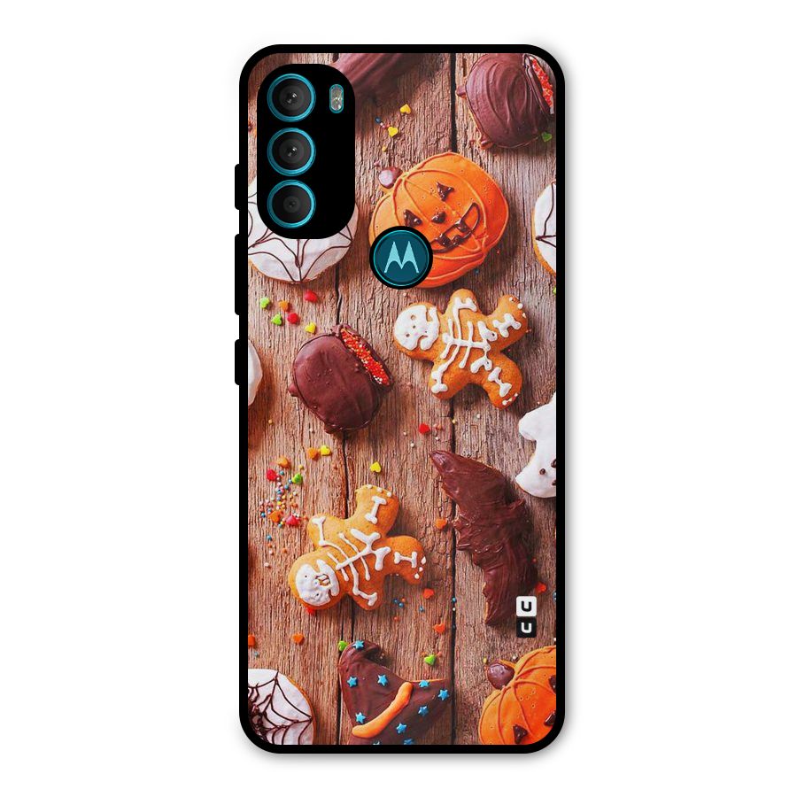 Halloween Chocolates Metal Back Case for Moto G71 5G