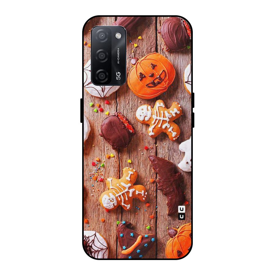 Halloween Chocolates Metal Back Case for Oppo A53s 5G