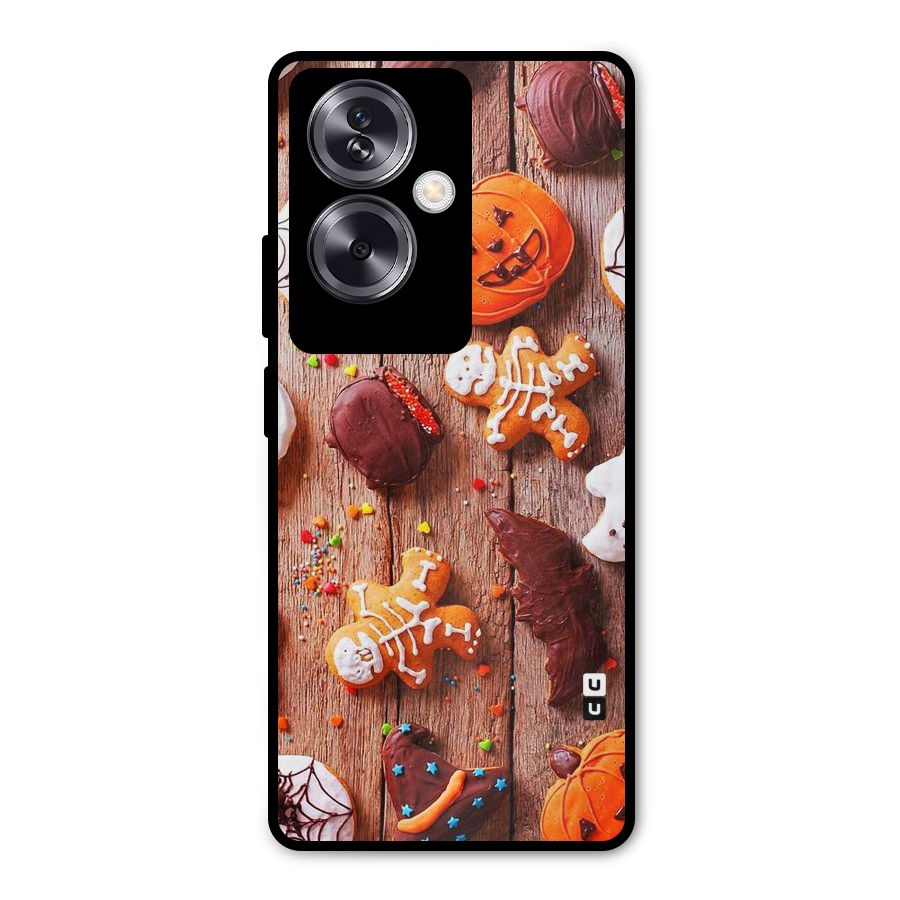 Halloween Chocolates Metal Back Case for Oppo A79 5G