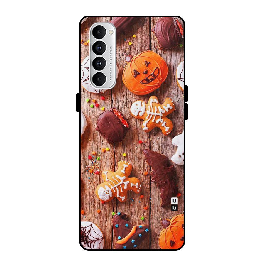 Halloween Chocolates Metal Back Case for Oppo Reno4 Pro