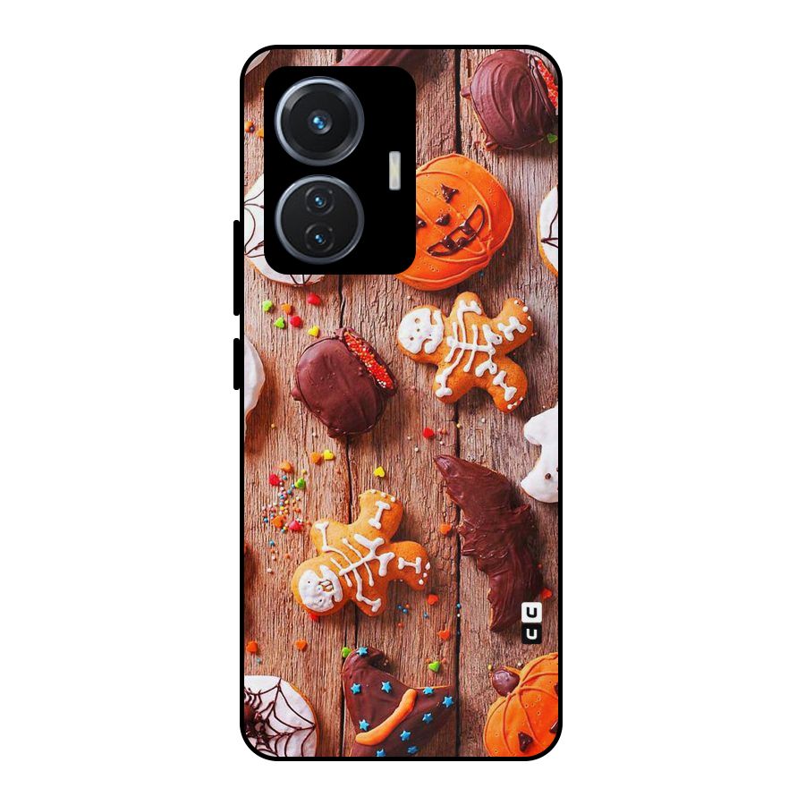 Halloween Chocolates Metal Back Case for Vivo T1 44W