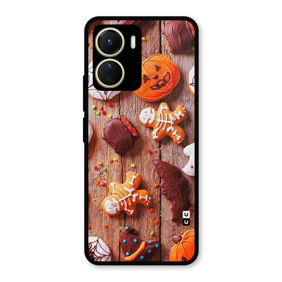 Halloween Chocolates Metal Back Case for Vivo T2x