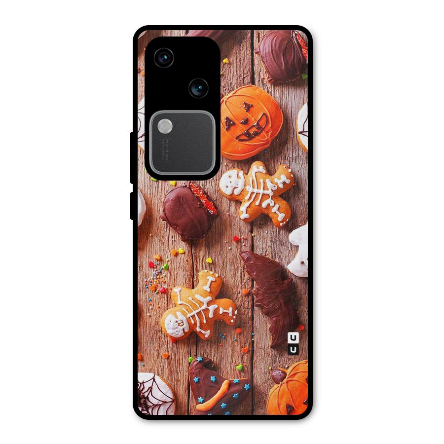 Halloween Chocolates Metal Back Case for Vivo V30 Pro
