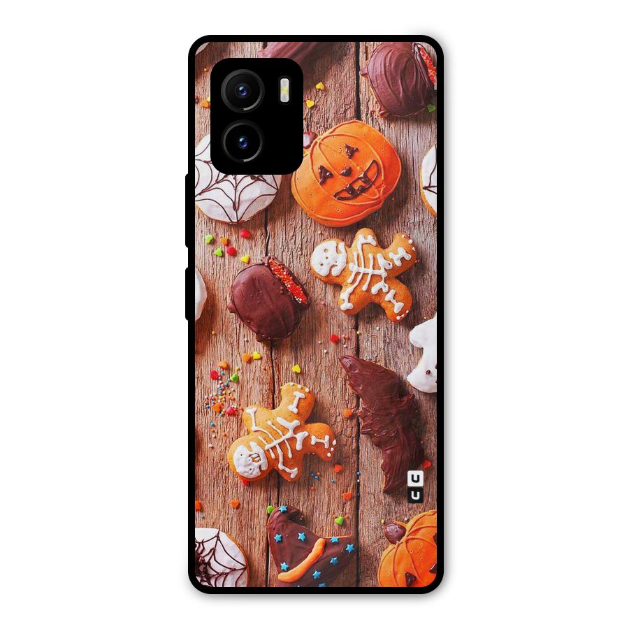 Halloween Chocolates Metal Back Case for Vivo Y15s