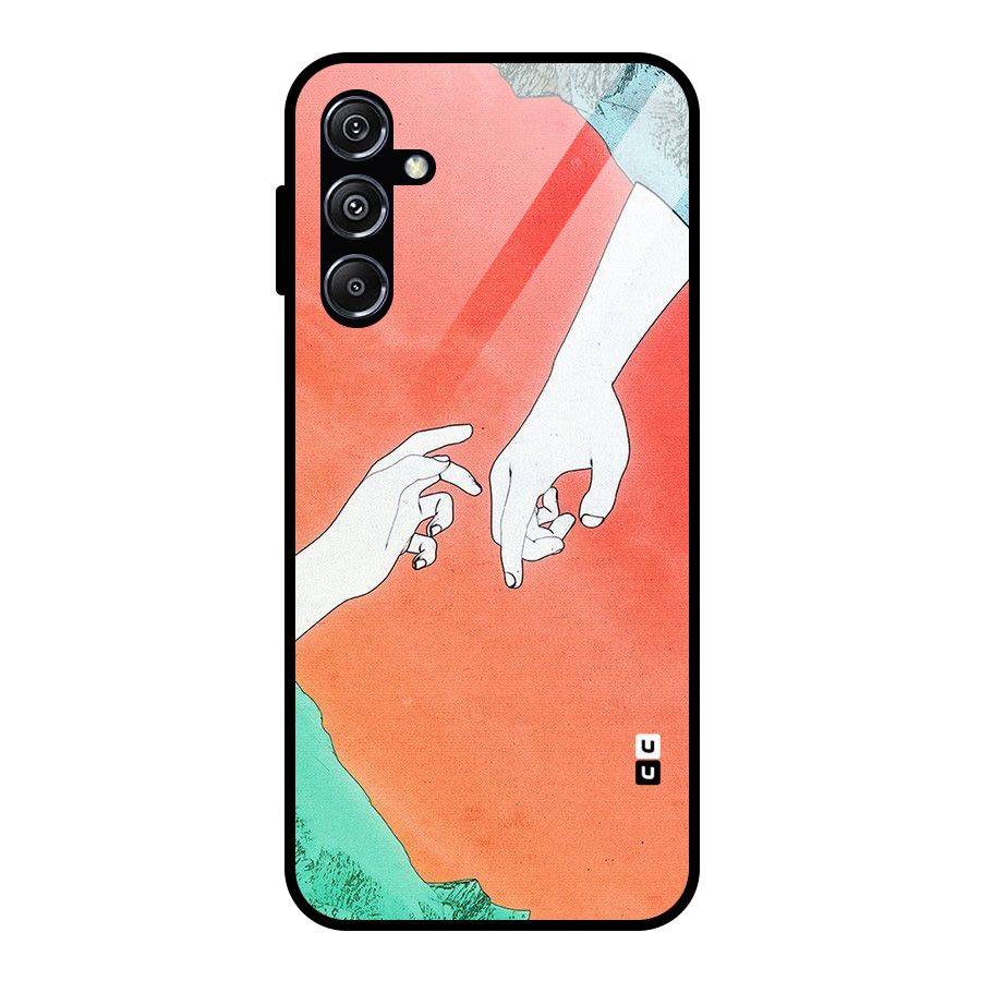 Hand Paint Drawing Glass Back Case for Galaxy M34 5G