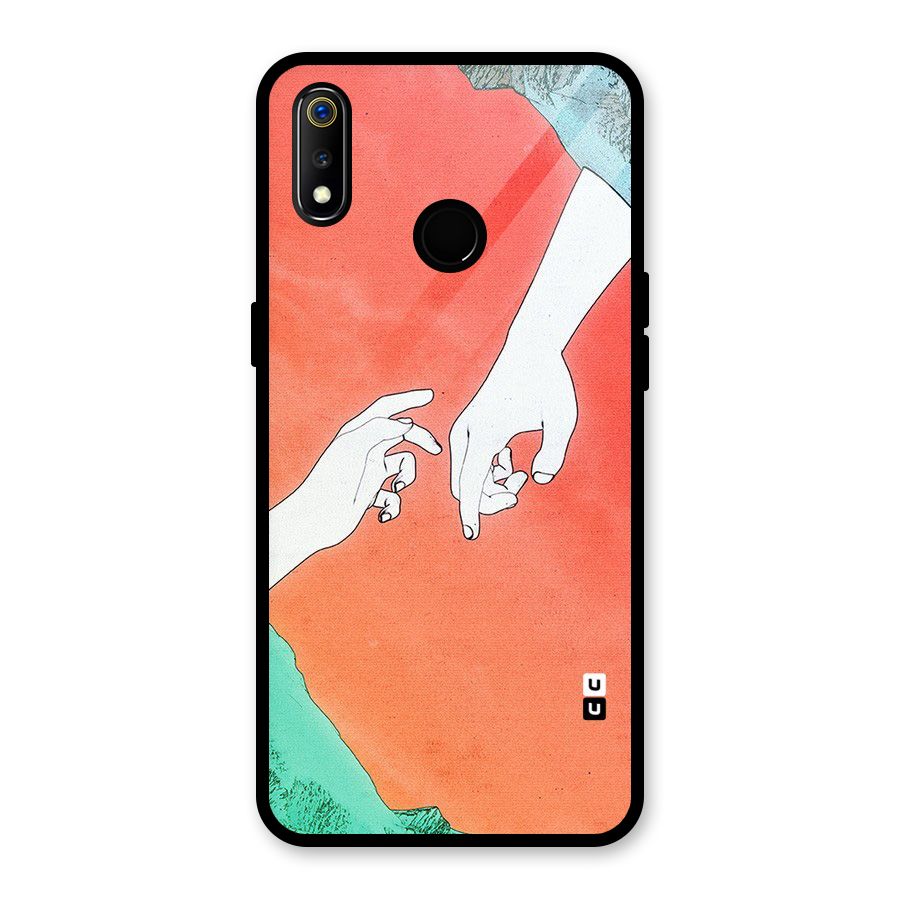 Hand Paint Drawing Glass Back Case for Realme 3