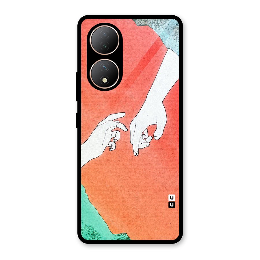 Hand Paint Drawing Glass Back Case for Vivo T2