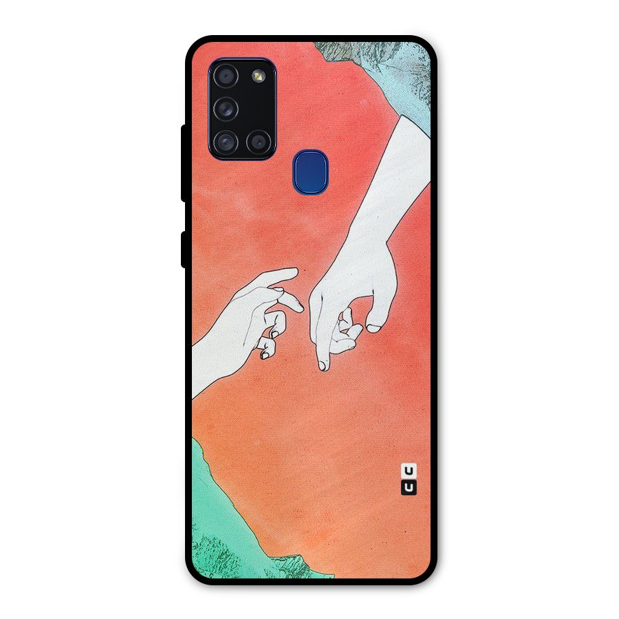 Hand Paint Drawing Metal Back Case for Galaxy A21s