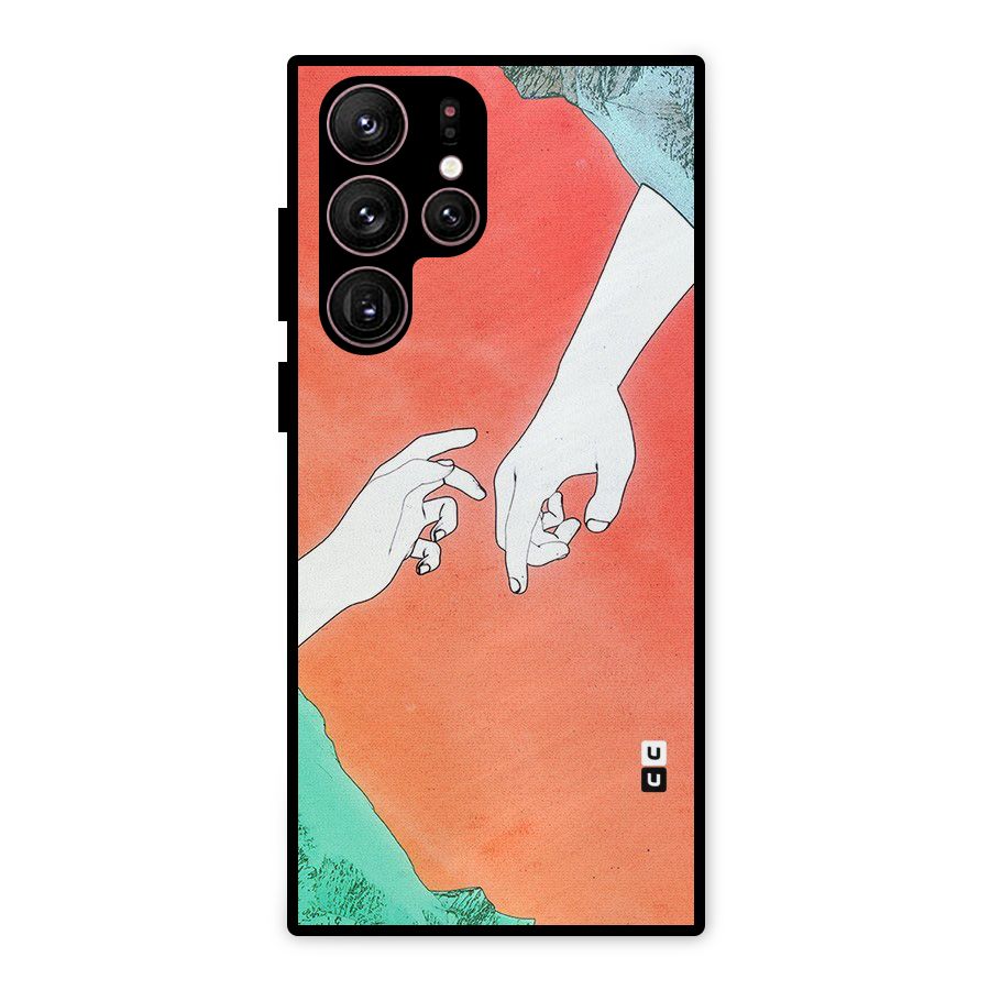 Hand Paint Drawing Metal Back Case for Galaxy S22 Ultra 5G