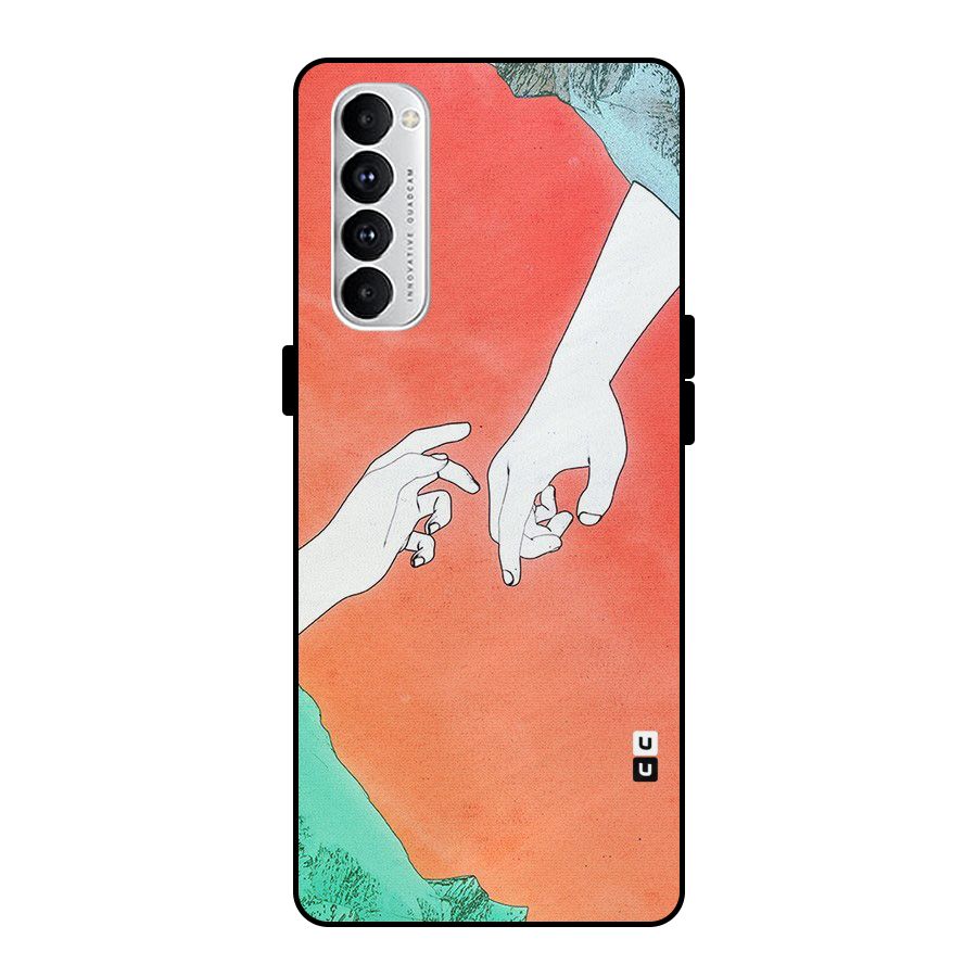 Hand Paint Drawing Metal Back Case for Oppo Reno4 Pro