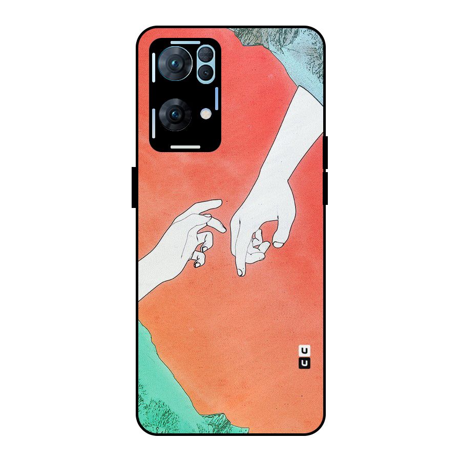 Hand Paint Drawing Metal Back Case for Oppo Reno7 Pro 5G