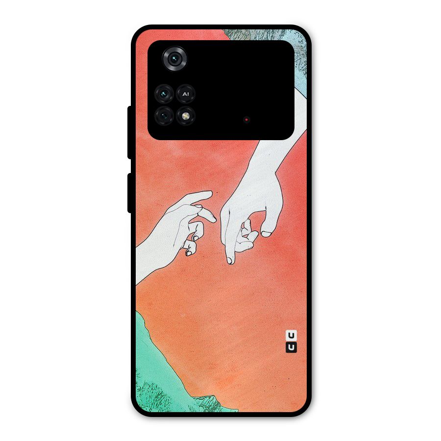 Hand Paint Drawing Metal Back Case for Poco M4 Pro 4G