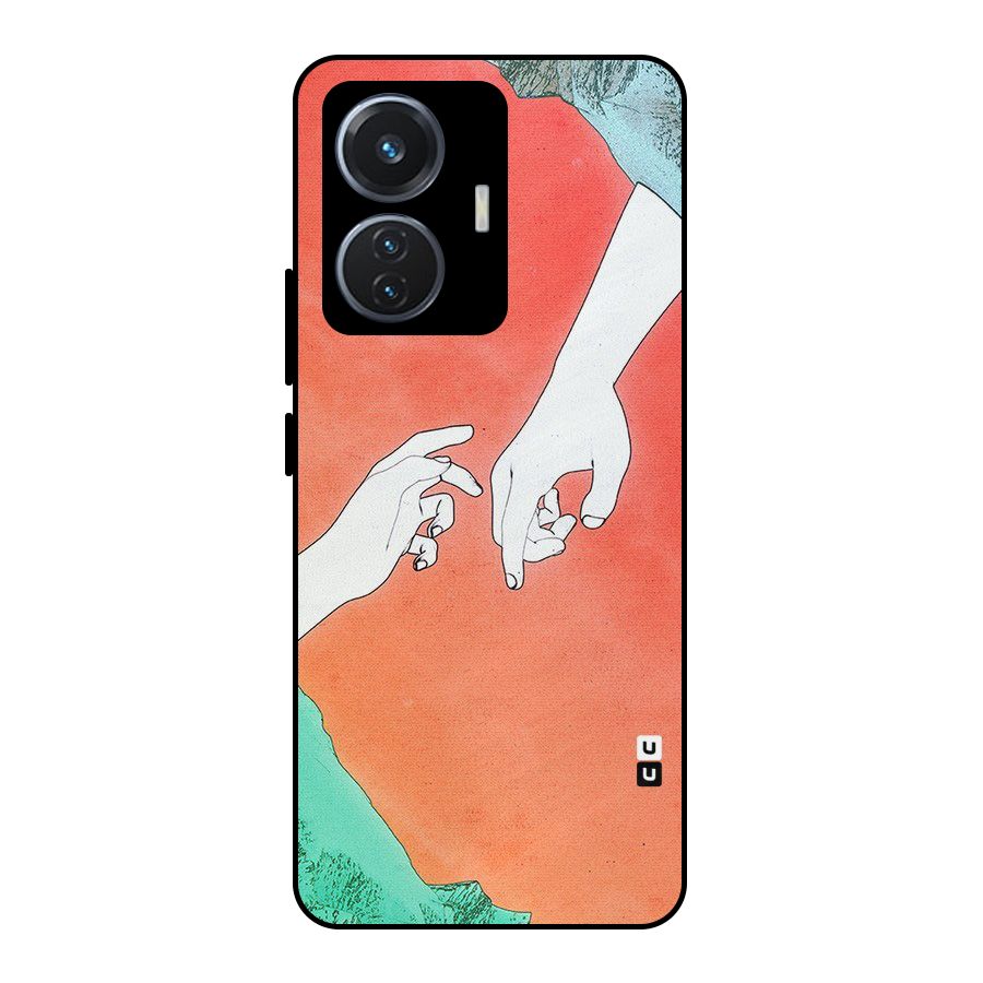 Hand Paint Drawing Metal Back Case for Vivo T1 44W
