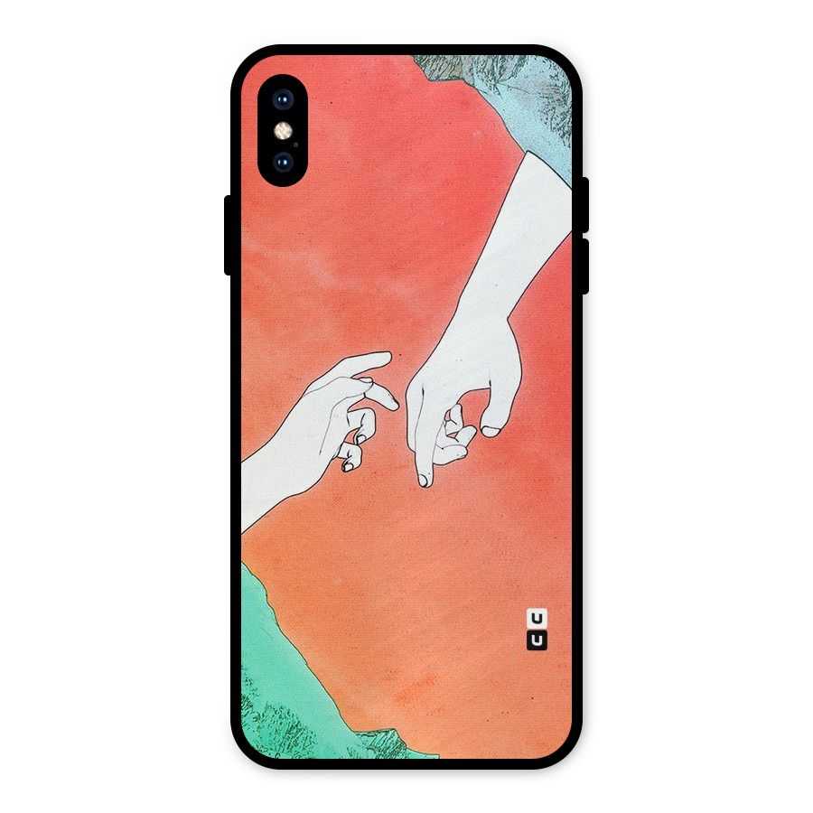 Hand Paint Drawing Metal Back Case for iPhone XS Max
