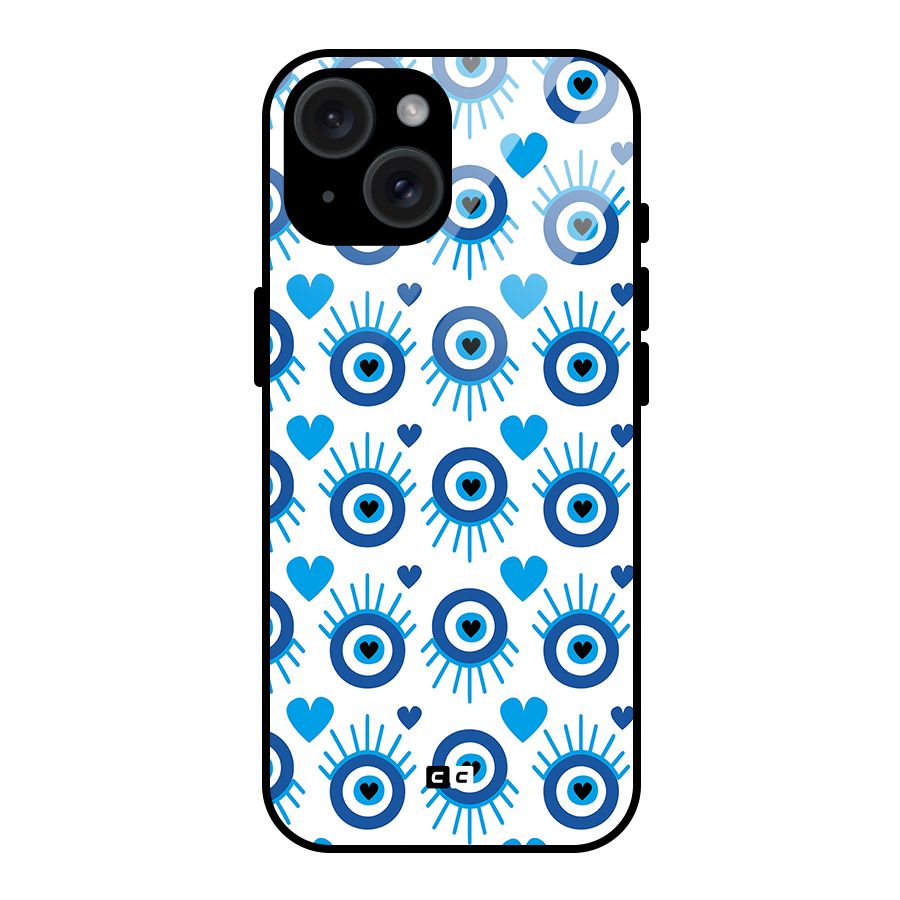 Hands Draw Eye Glass Back Case for iPhone 15
