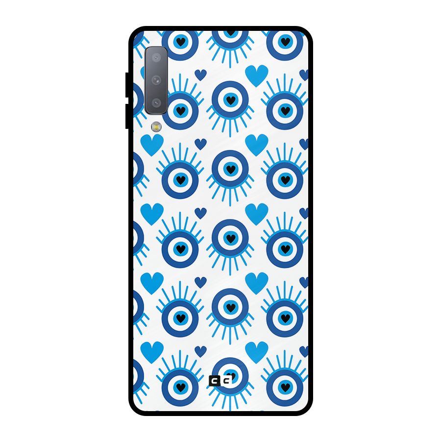 Hands Draw Eye Metal Back Case for Galaxy A7 (2018)