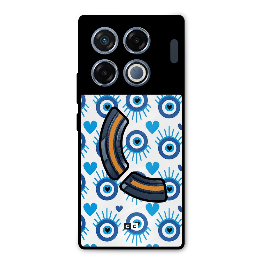 Hands Draw Eye Metal Back Case for Infinix GT 20 Pro