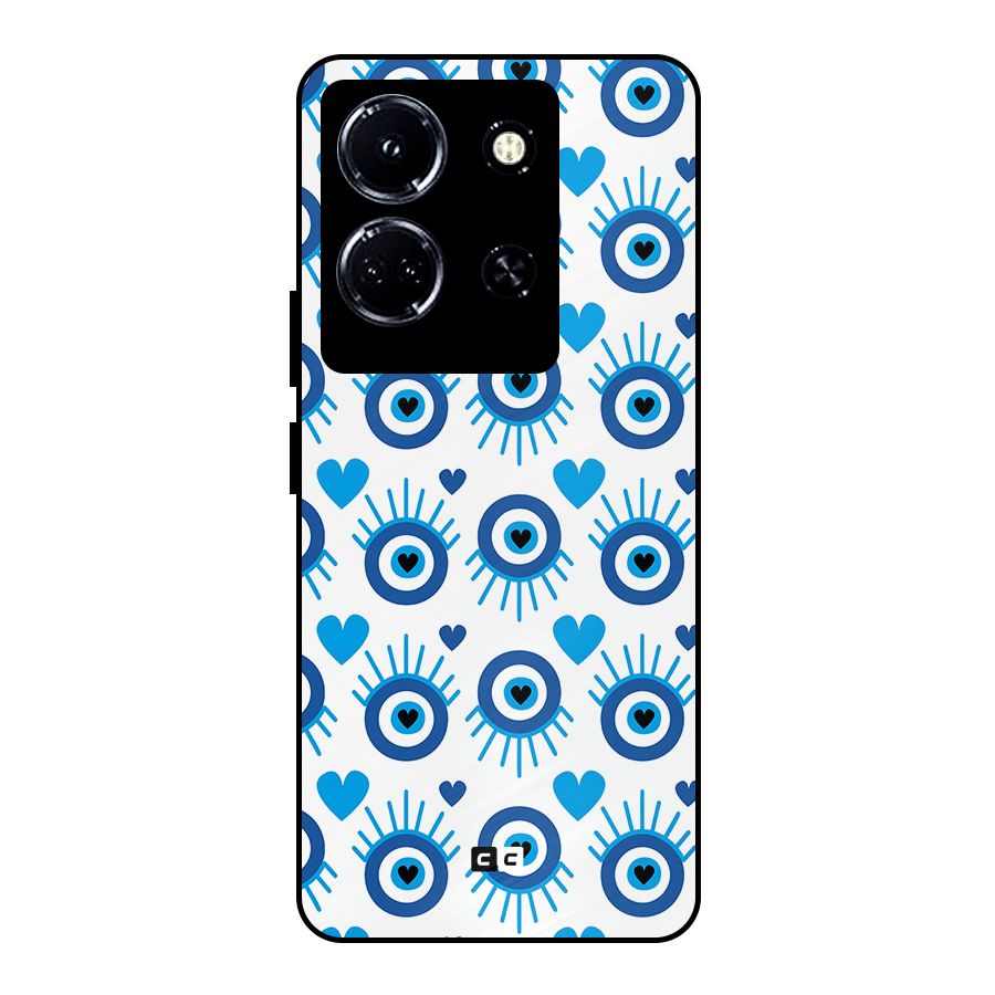 Hands Draw Eye Metal Back Case for Infinix Note 30 5G